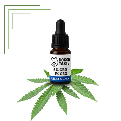 DoggieTaste – Olejek CBD+CBG dla małych psów 10ml