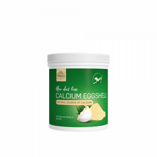 POKUSA RawDietLine Calcium Eggshell - 500 g - preparat ze skorupek jaj kurzych, wzmacniający kości i zęby