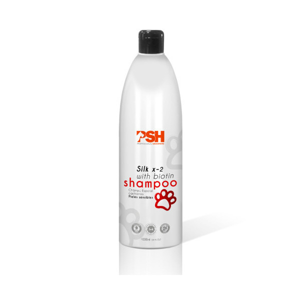 PSH Silk X2 - 1 l - szampon z biotyną  i proteinami dla psów z długim włosem i wrażliwym naskórkiem